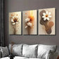 3pcs Vintage Floral Flower Painting white Wall Art Set Canvas Framed 40x60cm - High Quality Print 100% Australian Made Wall Canvas Ready to Hang