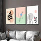 3pcs Modern Abstract Botanical Illustrations Wall Art Set Canvas Framed 40x60cm - High Quality Print 100% Australian Made Wall Canvas Ready to Hang