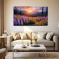 Vibrant Purple Flowers Under Wall Art Canvas Office Home Room Framed 80x45cm