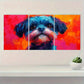 3pcs Vibrant Shih Tzu Colorful Abstract Metal Print Ready to Hang Art