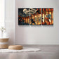 3pcs White Skeletons Golden & Black Metal Print Ready to Hang Art