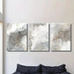 3pcs Gray and Golden Marble Texture Wall Art Set Canvas Framed 40x60cm - High Quality Print 100% Australian Made Wall Canvas Ready to Hang
