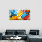 Colored Paint Brushstroke Wall Art Canvas Office Home Room Framed 80x45cm