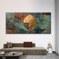 Abstract with Metallic Tones Wall Art Canvas Office Home Room Framed 120x60cm