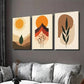 3pcs Modern Abstract Boho Sun, Mountains Wall Art Set Canvas Framed 40x60cm - High Quality Print 100% Australian Made Wall Canvas Ready to Hang