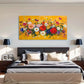 Bright Flowers Yellow Nature Wall Art Canvas Office Home Room Framed 120x60cm