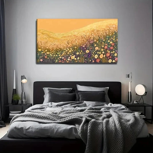 Desert Flower Large Floral Wall Art Canvas Office Home Room Framed 80x45cm