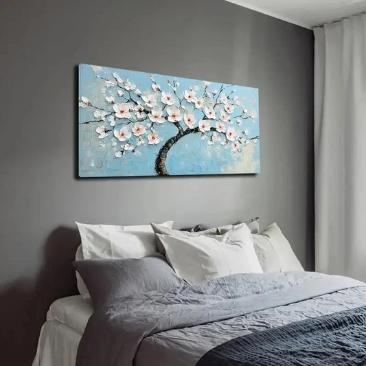 Cherry Blossom Branch Wall Art canvas office home room framed 120x60cm