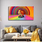 Colorful Design Whimsical Moles Wall Art Canvas Office Home Room Framed 80x45cm