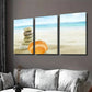 3pcs Beach Zen Stone Stack And Seashell Wall Art Set Canvas Framed 40x60cm - High Quality Print 100% Australian Made Wall Canvas Ready to Hang