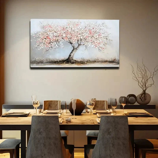 Cherry Blossom Tree Modern Wall Art canvas office home room framed 120x60cm