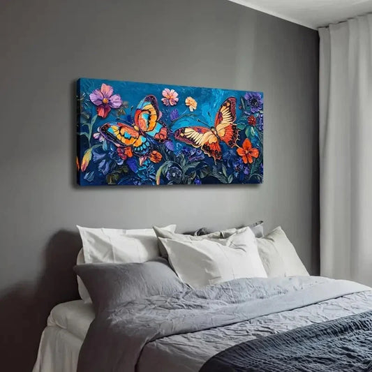 Nordic Style Butterflies Wall Art Canvas Office Home Room Framed 120x60cm