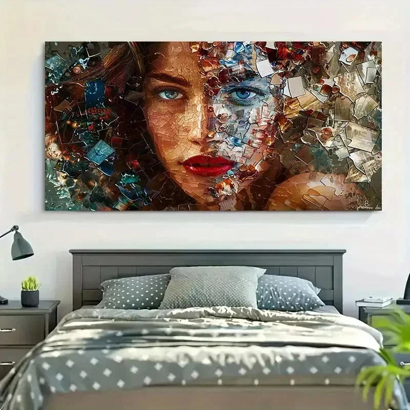 Realistic Women's Fashion Wall Art Canvas Office Home Room Framed 80x45cm