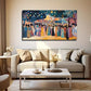 Worshippers Suitable Wall Art Canvas Office Home Room Framed 80x45cm
