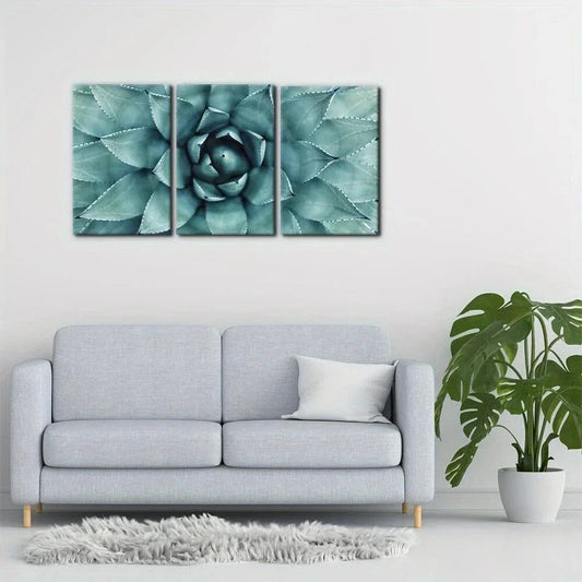 3pcs Giclee Plants Modern Artwork Metal Print Ready to Hang Art