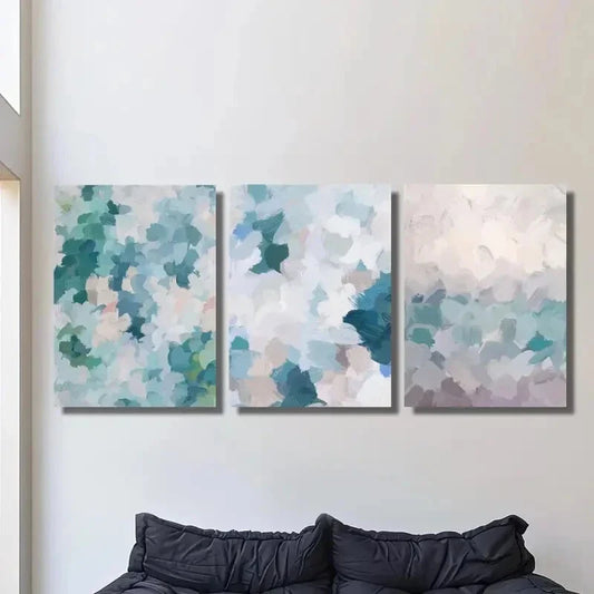 3pcs  Color abstract painting  Wall Art Set Canvas Framed 40x60cm - High Quality Print 100% Australian Made Wall Canvas Ready to Hang