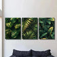 3pcs Tropical Monstera Golden Palm Leaf Wall Art Set Canvas Framed 40x60cm - High Quality Print 100% Australian Made Wall Canvas Ready to Hang
