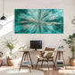 Dynamic Lines Turquoise Hues Wall Art Canvas Office Home Room Framed 120x60cm