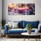 3pcs Whimsical Fairy in Water with Pink Petals Wall Art Set Canvas Framed 40x60cm - High Quality Print 100% Australian Made Wall Canvas Ready to Hang