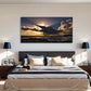 Vibrant Clouds & Sun Rays Ocean Wall Art Canvas Office Home Room Framed 120x60cm