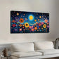 Vibrant Under Stars Design Wall Art Canvas Office Home Room Framed 120x60cm
