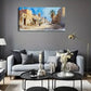 Vibrant Sunlit Scene Palm Tree Wall Art Canvas Office Home Room Framed 120x60cm