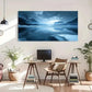 Moonlit Lake Deco Darkness Wall Art Canvas Office Home Room Framed 120x60cm