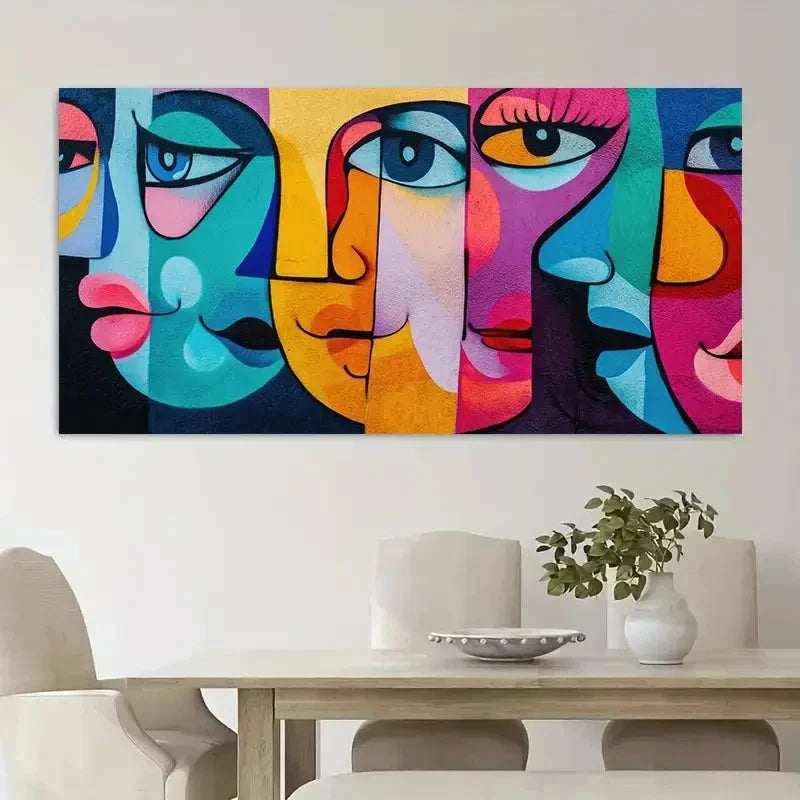 Modern Graffiti One Piece Wall Art Canvas Office Home Room Framed 120x60cm