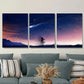 3pcs Starry Night Sky Triptych Metal Print Ready to Hang Art