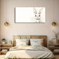 White Bunny Modern Minimalist Wall Art Canvas Office Home Room Framed 120x60cm