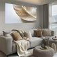 Modern Golden Feather Wall Art wall canvas office home room framed 120x60cm