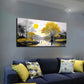 Serene Yellow Tree & Sunset Wall Art Canvas Office Home Room Framed 120x60cm