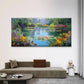 Vibrant Flower Landscape Wall Art Canvas Office Home Room Framed 120x60cm