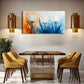 Three White Tulips With Orange Wall Art Canvas Office Home Room Framed 120x60cm