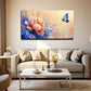 Realistic Butterfly & Floral Wall Art Canvas Office Home Room Framed 120x60cm