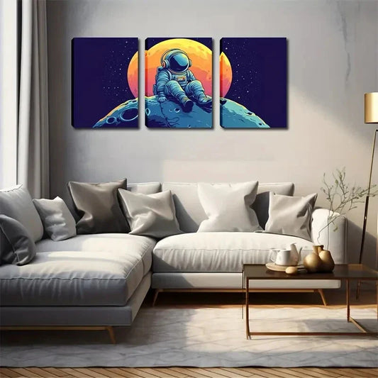 3pcs stars fantasy Universe anime style Wall Art Set Canvas Framed 40x60cm - High Quality Print 100% Australian Made Wall Canvas Ready to Hang