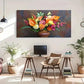 Modern Farmhouse Floral Bouquet Wall Art Canvas Office Home Room Framed 120x60cm