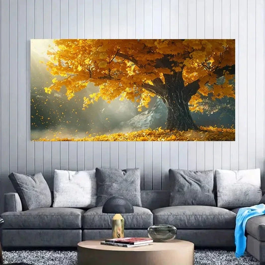 Autumn Deciduous Landscape Wall Art Canvas Office Home Room Framed 120x60cm