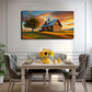 Warm Small House Wall Art Canvas Office Home Room Framed 80x45cm