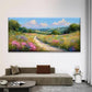 Floral Fields & Rolling Hills Wall Art Canvas Office Home Room Framed 120x60cm
