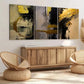 3pcs Golden and Black Abstract Oil Painting Wall Art Set Canvas Framed 40x60cm - High Quality Print 100% Australian Made Wall Canvas Ready to Hang
