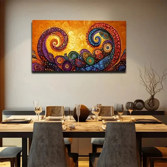 Modern Vibrant Colors Textures Wall Art Canvas Office Home Room Framed 120x60cm