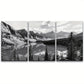 3pcs Black & White Mountain & Lake Scene Nature Metal Print Ready to Hang Art