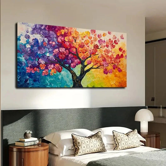 Colorful Cherry Blossoms Wall Art canvas office home room framed 120x60cm