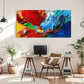 Brushstrokes Abstract Décor Wall Art Canvas Office Home Room Framed 120x60cm