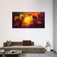 Yellow Purple Flowers Modern Wall Art Canvas Office Home Room Framed 80x45cm
