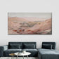 Abstract Pink Mountain Landscap Wall Art Canvas Office Home Room Framed 80x45cm