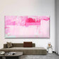 Pink Painting Elements Wall Art Canvas Office Home Room Framed 120x60cm