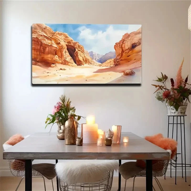Bottom Of The Valley Is Light Wall Art Canvas Office Home Room Framed 120x60cm