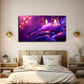 Purple Atmosphere Under Candles Wall Art Canvas Office Home Room Framed 120x60cm
